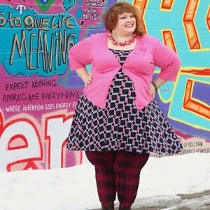 Melissa Masse fit & flare dress, size 3x